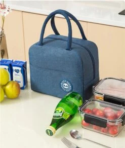 Merkloos Koeltas Lunch - Lunchtas Volwassenen - Kinderen - Lunchtrommel - Picknicktas - Koelzak - Coolbag - Waterdicht - Lunchtas - Koeltasje - Donker Blauw -Beste Kampeer Winkel 1015x1200 1