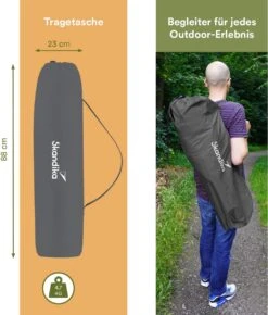 Skandika Moonchair Sirkka – Campingstoelen – Klapstoel – Vouwstoel – Kampeerstoel - Grote, Comfortabele, Campingstoel Opvouwbaar, Gepolsterd, Koelvak, Drinkhouder, Draaggreep En Draagtas, Antislipvoetjes - Max. 150 Kg – Zwart/grijs -Beste Kampeer Winkel 1022x1200