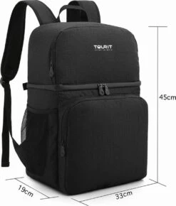 Koeltas Rugzak (28L) - Geschikt Voor 16 Blikjes - Lunchtas Voor Dames En Heren - Zwart -Beste Kampeer Winkel 1023x1200