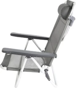 Bo-Camp Beach Chair - Monaco - Aluminium - Grijs -Beste Kampeer Winkel 1031x1200