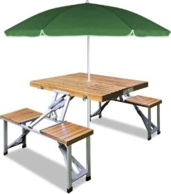 Merkloos Deuba Picknicktafel Campingtafel - Opvouwbaar Voor 4 Personen - Hout En Aluminium -Beste Kampeer Winkel 1053x1200 1
