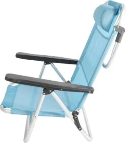 Bo-Camp Beach Chair - Monaco - Aluminium - Blauw -Beste Kampeer Winkel 1057x1200