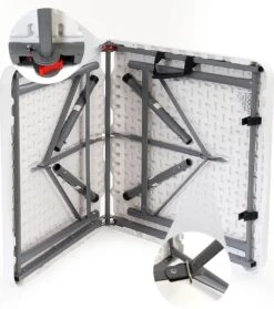 Toboli Klaptafel 120x60x74cm Campingtafel Wit; Bijzettafel, Inklapbare Tafel - Multistrobe -Beste Kampeer Winkel 1063x1200 1