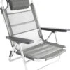 Bo-Camp Beach Chair - Monaco - Aluminium - Grijs -Beste Kampeer Winkel 1070x1200