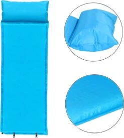 Springos Slaapmat | Zelfopblazend | 186 Cm | Inclusief Hoes & Hoofdkussen | Lichtblauw -Beste Kampeer Winkel 1079x1200 2