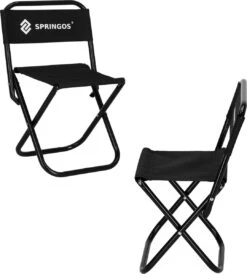 Springos Campingstoel | Kampeerstoel | Vouwstoel | Klapstoel | Zwart -Beste Kampeer Winkel 1080x1200