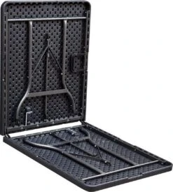 ERRO Vouwtafel - Houtlook - 180x74cm - Zwart -Beste Kampeer Winkel 1083x1200