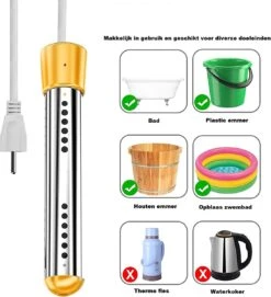 Dompelaar 2000W Incl. Thermometer & Staalspons - Reisdompelaar - Emmerdompelaar - Waterkoker - Camping - Kamperen - Outdoor -Beste Kampeer Winkel 1095x1200 1