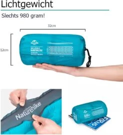 Naturehike® 3D Luchtmatras Premium - Comfortabel R-waarde 2.0 - Extra Dikke Slaapmat - Luchtbed Kamperen - Opblaasbaar Matras - Lichtgewicht - Outdoor - Camping -Beste Kampeer Winkel 1095x1200 3