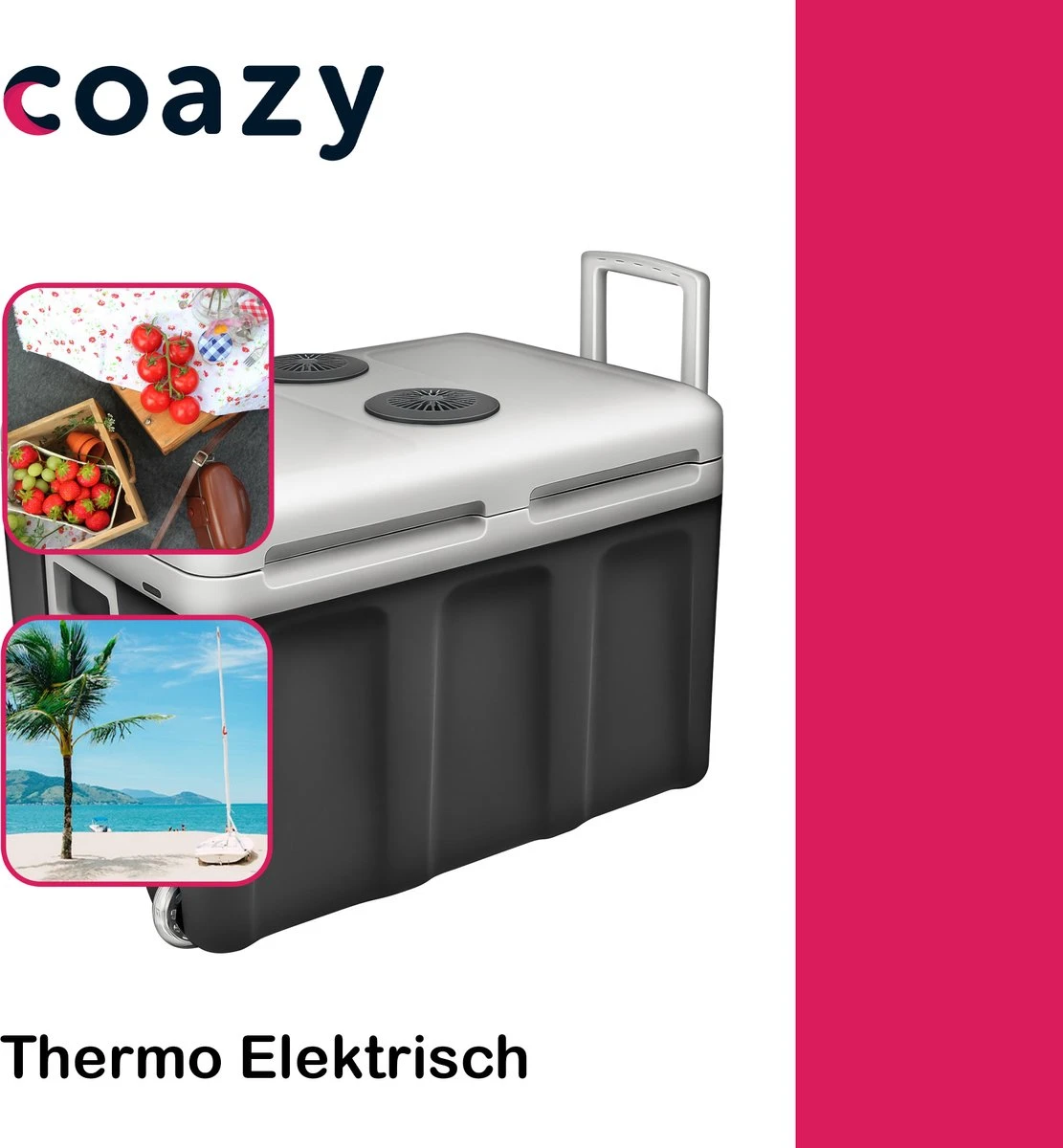 Koelbox Met Wielen Voor Auto & Camping Warm En Koud 40L - Frigobox Elektrisch 12v 230 Volt - MiniBar - Mini Koelkast | Verkoelt En Verwarmt | Eco-modus - Minibar - Mini Koelkast 7 Koelbox Met Wielen Voor Auto & Camping Warm En Koud 40L - Frigobox Elektrisch 12v 230 Volt - MiniBar - Mini Koelkast | Verkoelt En Verwarmt | Eco-modus - Minibar - Mini Koelkast - Afbeelding 5