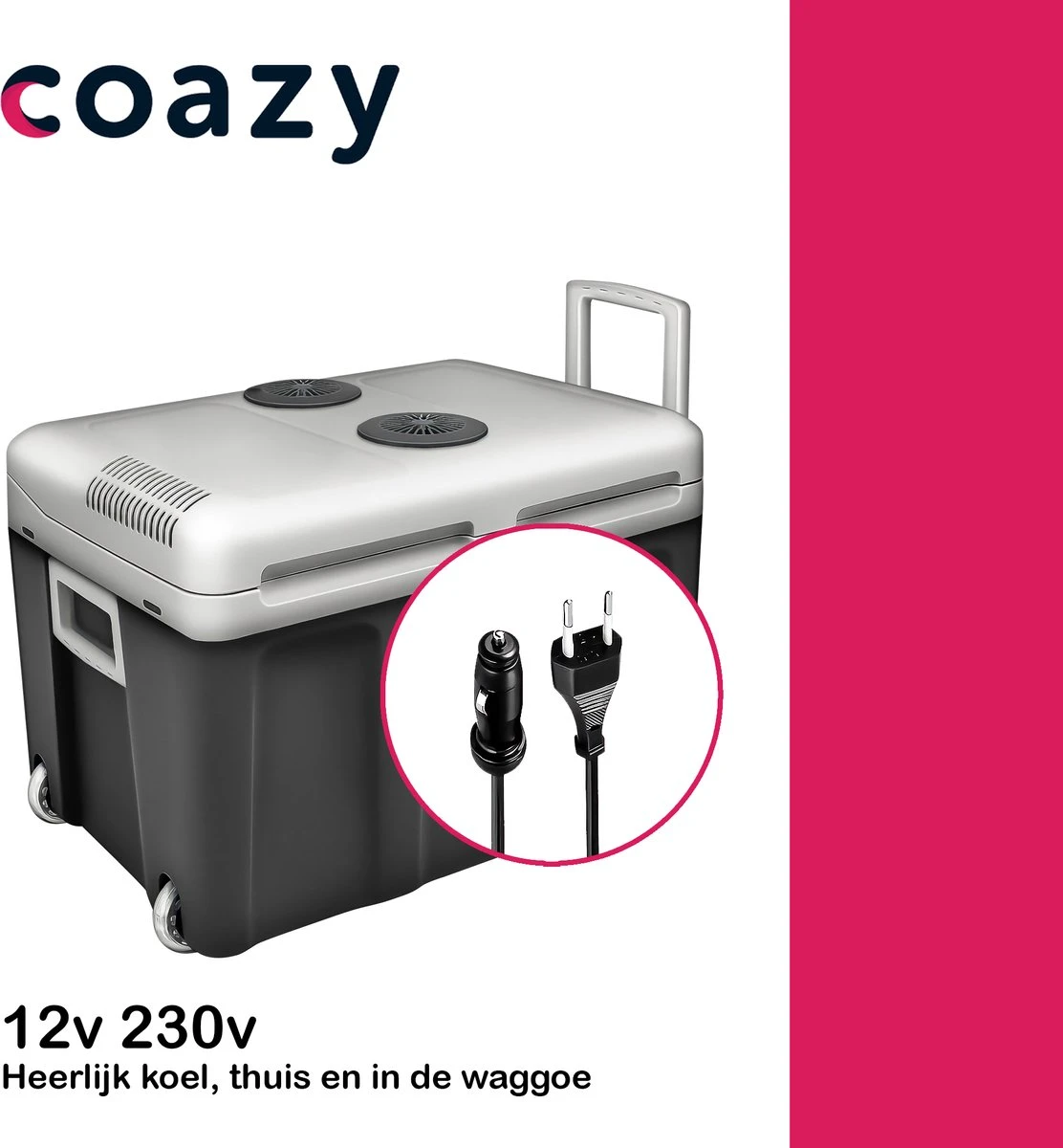 Koelbox Met Wielen Voor Auto & Camping Warm En Koud 40L - Frigobox Elektrisch 12v 230 Volt - MiniBar - Mini Koelkast | Verkoelt En Verwarmt | Eco-modus - Minibar - Mini Koelkast 12 Koelbox Met Wielen Voor Auto & Camping Warm En Koud 40L - Frigobox Elektrisch 12v 230 Volt - MiniBar - Mini Koelkast | Verkoelt En Verwarmt | Eco-modus - Minibar - Mini Koelkast - Afbeelding 10