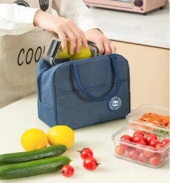 Merkloos Koeltas Lunch - Lunchtas Volwassenen - Kinderen - Lunchtrommel - Picknicktas - Koelzak - Coolbag - Waterdicht - Lunchtas - Koeltasje - Donker Blauw -Beste Kampeer Winkel 1113x1200 2