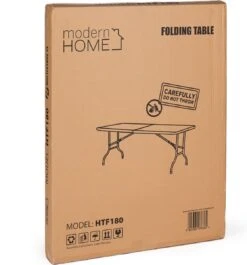 Inklapbare Tafel - Opklaptafel - 180x70x73,5 Cm - Wit -Beste Kampeer Winkel 1117x1200