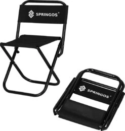 Springos Campingstoel | Kampeerstoel | Vouwstoel | Klapstoel | Zwart -Beste Kampeer Winkel 1141x1200