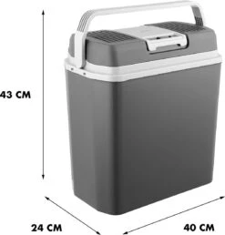 MOA - Thermo-elektrische Koelbox - Met Verwarmingsfunctie - 12V En 230V - 22 Liter - Grijs -ECW22 -Beste Kampeer Winkel 1147x1200
