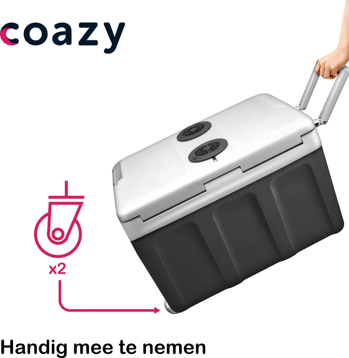 Koelbox Met Wielen Voor Auto & Camping Warm En Koud 40L - Frigobox Elektrisch 12v 230 Volt - MiniBar - Mini Koelkast | Verkoelt En Verwarmt | Eco-modus - Minibar - Mini Koelkast 4 Koelbox Met Wielen Voor Auto & Camping Warm En Koud 40L - Frigobox Elektrisch 12v 230 Volt - MiniBar - Mini Koelkast | Verkoelt En Verwarmt | Eco-modus - Minibar - Mini Koelkast - Afbeelding 2