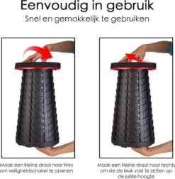 Kampeerkruk - Uitschuifbare Kruk - Rood/Zwart- Tot 120 Kg - Travel Stool - Opvouwbare Campingkruk - Inklapbaar Krukje - Telescopische Kruk - Camping - Outdoor 15 Kampeerkruk - Uitschuifbare Kruk - Rood/Zwart- Tot 120 Kg - Travel Stool - Opvouwbare Campingkruk - Inklapbaar Krukje - Telescopische Kruk - Camping - Outdoor -Beste Kampeer Winkel 1175x1200 1