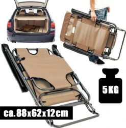Ligstoel Opvouwbaar 155x60cm - Lichte Ligbed Relaxstoel Tuinstoel Campingstoel Strandstoel -Beste Kampeer Winkel 1176x1200