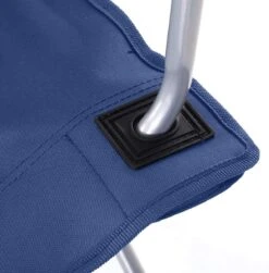 Set Van 2 Opvouwbare Campingstoelen, Klapstoelen Voor Buiten, Comfortabel, Met Armleuningen En Bekerhouders, Stabiel Frame, Draagvermogen 120 Kg - Blauw -Beste Kampeer Winkel 1183x1200