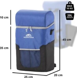 Dutch Mountains Koeltas Rugzak | Cooler Backpack 20 Liter | Picknicktas | Lunchtas | Koelrugzak | Strandtas | Blauw -Beste Kampeer Winkel 1184x1200 3