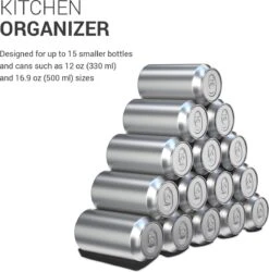 Kwmobile 1x Opvouwbare Houder Voor Flessen En Blikjes - Voor Koelkast En Voorraadkast - Siliconen Flessenhouder In Zwart - 31 X 9,5 X 1 Cm -Beste Kampeer Winkel 1184x1200 5