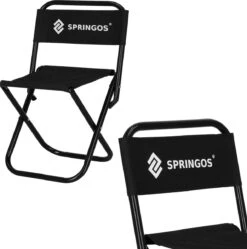 Springos Campingstoel | Kampeerstoel | Vouwstoel | Klapstoel | Zwart -Beste Kampeer Winkel 1192x1200