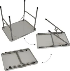 Alu Campingtafel 70x55cm - Inklapbbar Kampeertafel - Picknicktafel Licht Vouwtafel Klaptafel Grijs -Beste Kampeer Winkel 1192x1200 3