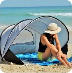 Deryan Luxe Pop Up Strandtent XXL - Anti-UV 50+ - Zilver -Beste Kampeer Winkel 1192x1200 7