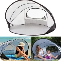 Deryan Luxe Pop Up Strandtent XXL - Anti-UV 50+ - Zilver -Beste Kampeer Winkel 1196x1200 4