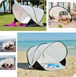 Deryan Luxe Pop Up Strandtent XXL - Anti-UV 50+ - Cream -Beste Kampeer Winkel 1196x1200 6