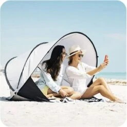 Deryan Luxe Pop Up Strandtent XXL - Anti-UV 50+ - Zilver -Beste Kampeer Winkel 1197x1200 31