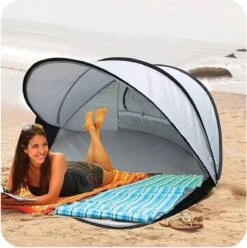 Deryan Luxe Pop Up Strandtent XXL - Anti-UV 50+ - Zilver -Beste Kampeer Winkel 1197x1200 32
