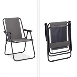 Relaxdays Campingstoel Inklapbaar Set Van 2 - Klapstoel 100 Kg - Visstoel Met Armleuningen - Grijs -Beste Kampeer Winkel 1198x1200 1