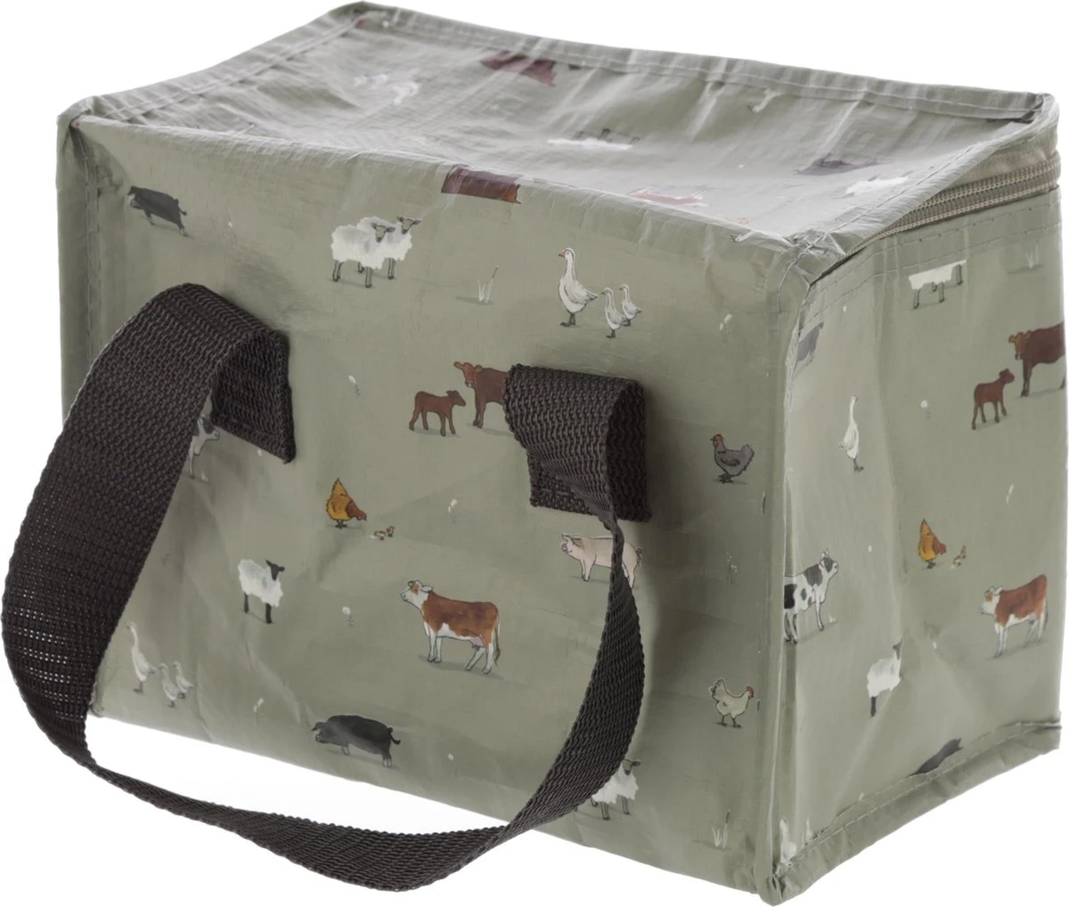 Kleine Koeltas Voor Lunch Grijs Met Boerderij Dieren Print 16 X 21 X 14 Cm 4,7 Liter - Koeltassen 4 Kleine Koeltas Voor Lunch Grijs Met Boerderij Dieren Print 16 X 21 X 14 Cm 4,7 Liter - Koeltassen - Afbeelding 2