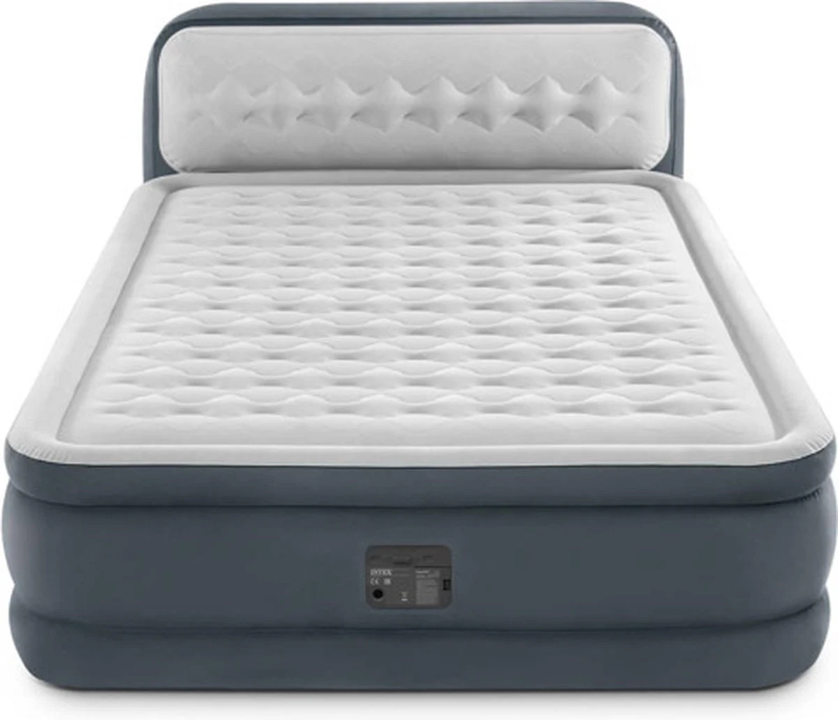 Intex 64448 - Queen Deluxe Ultra-Plush Zelfopblazend 2-persoons Luchtbed Met Hoofdboord (203x152x46cm) 7 Intex 64448 - Queen Deluxe Ultra-Plush Zelfopblazend 2-persoons Luchtbed Met Hoofdboord (203x152x46cm) - Afbeelding 5