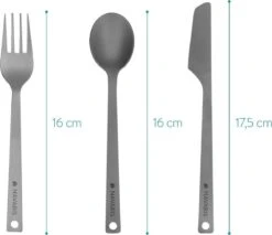 Navaris Campingbestek Van Titanium - Set Met Vork, Mes En Lepel - Bestekset Voor Onderweg En Op Reis - Inclusief Karabijnhaak En Bewaarzakje -Beste Kampeer Winkel 1200x1034 3