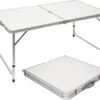 Aluminium Kampeertafel 120x60cm - Campingtafel Inklapbaar - 3-voudig Verstelbare Vouwtafel Grijs -Beste Kampeer Winkel 1200x1045
