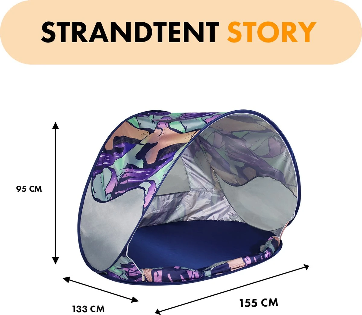 Deryan Luxe Pop Up Strandtent - Anti-UV 50+ - Story 6 Deryan Luxe Pop Up Strandtent - Anti-UV 50+ - Story - Afbeelding 4