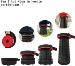 Kampeerkruk - Uitschuifbare Kruk - Rood/Zwart- Tot 120 Kg - Travel Stool - Opvouwbare Campingkruk - Inklapbaar Krukje - Telescopische Kruk - Camping - Outdoor 20 Kampeerkruk - Uitschuifbare Kruk - Rood/Zwart- Tot 120 Kg - Travel Stool - Opvouwbare Campingkruk - Inklapbaar Krukje - Telescopische Kruk - Camping - Outdoor -Beste Kampeer Winkel 1200x1051 3