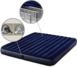 Intex Luchtbedset Intex Luchtbed - 2-Persoons - 183 X 203 X 25 Cm - Blauw + Intex Elektrische Pomp - 650 Liter/min + Hoeslaken Wit + Reparatieset -Beste Kampeer Winkel 1200x1053 4
