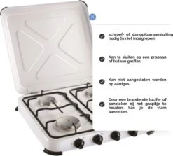 Kemper Gas Kooktoestel - Campingkooktoestel - Set Met 4 Branders - Gas - 4650W -Beste Kampeer Winkel 1200x1084 1