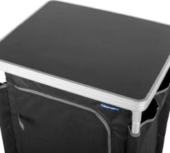 Campart Campingkast CU-0719 – Opvouwbaar En Verstelbaar - 4 Verstelbare Poten - 3 Lagen - Aluminium Frame - Grijs -Beste Kampeer Winkel 1200x1084
