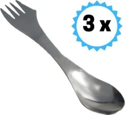 KELERINO. RVS Spork - Survival Outdoor Camping - Vork, Lepel & Mes - 3 Stuks -Beste Kampeer Winkel 1200x1103 4