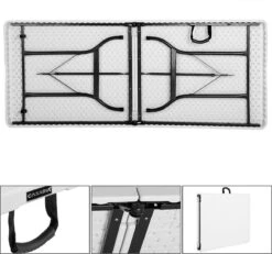 Casaria Tuintafel Opvouwbaar – Met Draaggreep 220x70 Cm – Wit -Beste Kampeer Winkel 1200x1121 2