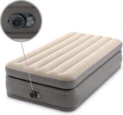 Intex Prime Comfort - Luchtbed - 1-Persoons - 99x191x51 Cm (BxLxH) - Grijs - Met Ingebouwde Motorpomp -Beste Kampeer Winkel 1200x1126 6