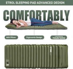 ETROL Camping Slaapmat-2-in-1 Zelfopblazende Kampeermat Met Kussen (78"x 28"), Lichtgewicht, Dik 4"compact Kussen, Geschikt Voor Zelfrijdende Reizen, Lekvrije, Waterdichte Tent -Beste Kampeer Winkel 1200x1132 6