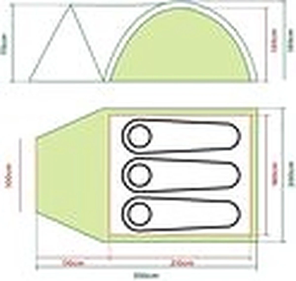 Coleman Darwin 3 Plus Koepeltent - 3-Persoons - Groen 19 Coleman Darwin 3 Plus Koepeltent - 3-Persoons - Groen - Afbeelding 17