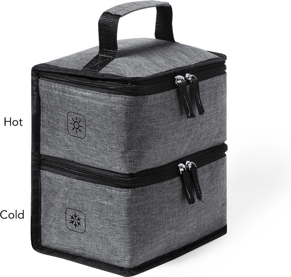 Merkloos Koeltas Met Dubbel Compartiment - Lunchtas - Koeltasje Lunch - Koelelementen - Koud - Warm - Isolatie - Volwassenen - Dames - Heren - 14 X 22 Cm - Polyester - RPET - Aluminium - Grijs 7 Merkloos Koeltas Met Dubbel Compartiment - Lunchtas - Koeltasje Lunch - Koelelementen - Koud - Warm - Isolatie - Volwassenen - Dames - Heren - 14 X 22 Cm - Polyester - RPET - Aluminium - Grijs - Afbeelding 5