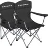 MIRA Home - Campingstoel Set Van 2 Inklapbaar - Klapstoel Met Robuust Frame - Met Flessenhouder - 76 X 51.5 X 95.5 Cm - Zwart -Beste Kampeer Winkel 1200x1151