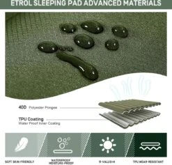 ETROL Camping Slaapmat-2-in-1 Zelfopblazende Kampeermat Met Kussen (78"x 28"), Lichtgewicht, Dik 4"compact Kussen, Geschikt Voor Zelfrijdende Reizen, Lekvrije, Waterdichte Tent -Beste Kampeer Winkel 1200x1153 6